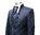Maokragen Hochzeitsanzug Blau bestickt*1069*